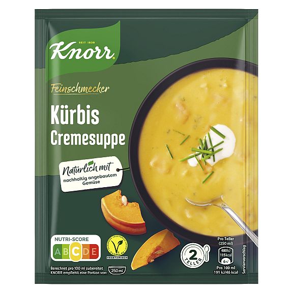 KNORR FEINSCHMECKER KUERBIS - CREMESUPPE 2 TELLER - ERG. 500ML