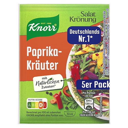 KNORR SALATKROENUNG PAPRIKA - KRAEUTER 5ER PACK